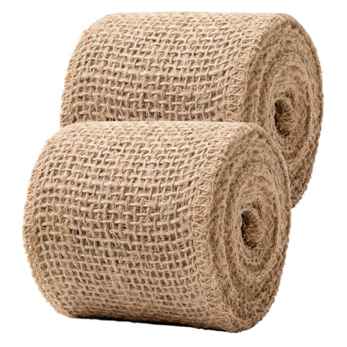 Natural Burlap Fabric Roll 10 Yards (2 Count)