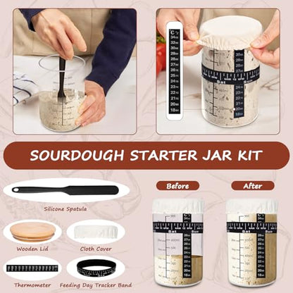 Sourdough Starter Kit with Enamel Cast Iron Pot