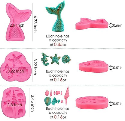 Mermaid Theme Silicone Fondant Mold