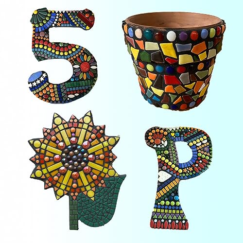 12mm Round Mosaic Tiles for Crafts (130 Count)