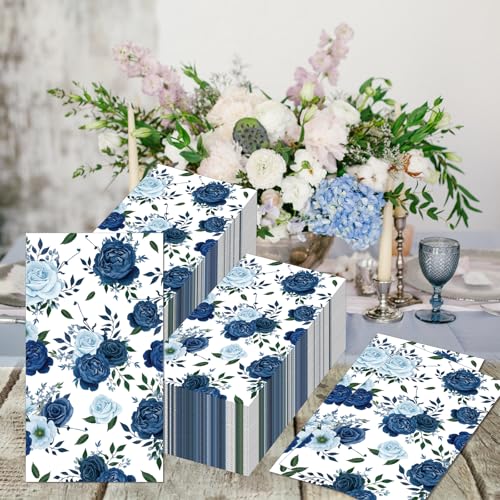 60 Pack 3 Styles Floral Napkins