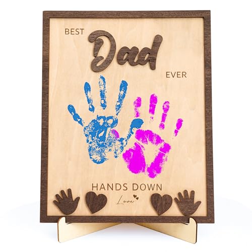 Wooden Handprint Keepsake Plaque for Families