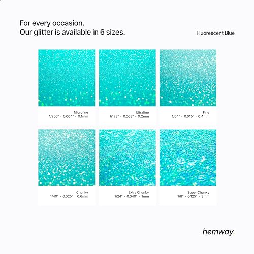 Resin Glitter Fluorescent Blue 100g Extra Chunky (3.5274 Ounce)