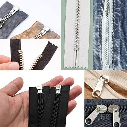 Platinum 48 Piece Metal Zipper Repair Accessories Set (48 Count)