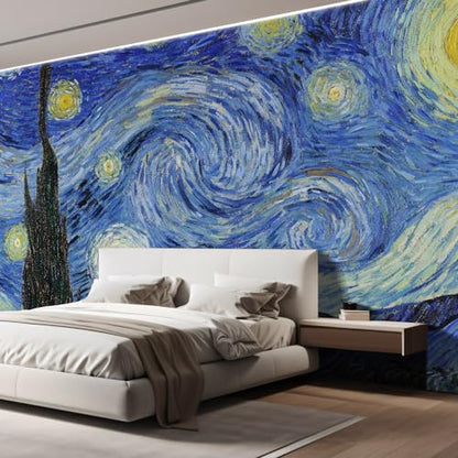 Wall Sticker Wall Mural Starry Night by Vincent Van Gogh Dutch Impressionism