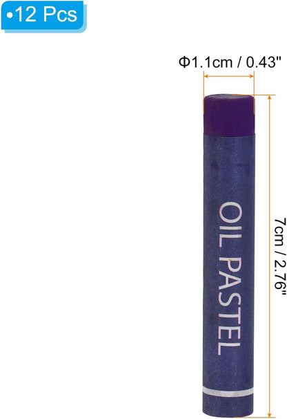 PATIKIL Purple Oil Pastels, 12Pcs Soft Oil Crayons Creamy Pastels Stick Art Supplies for Art Painting Drawing Blending Graffiti for Artists Beginners