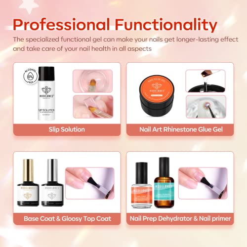 Poly Nail Gel Kit 8 Fall Colors with 48W UV