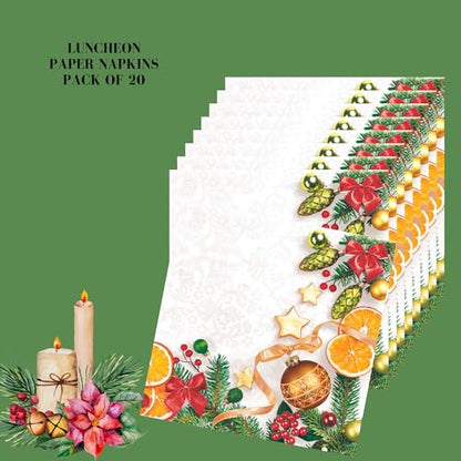 20 ct 13x13 Christmas Paper Decoupage Napkins (20 Count)