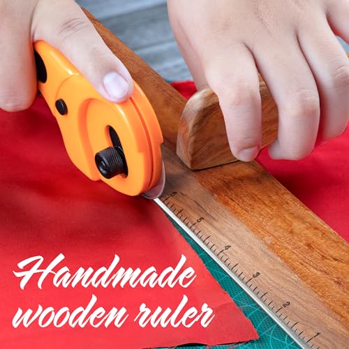Safety Ruler with Handle & Stainless Steel Edge