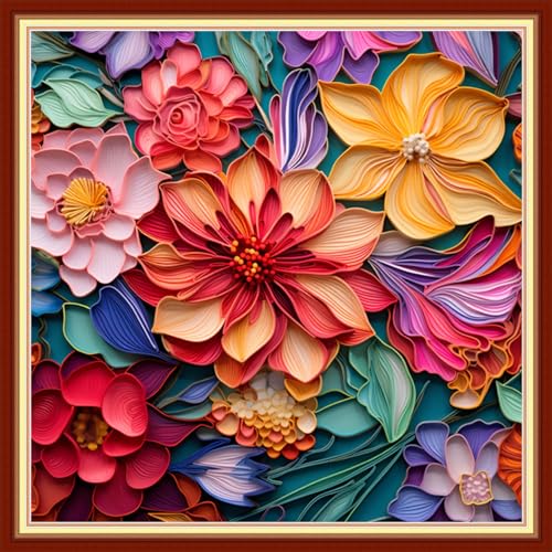 Cross Stitch Stamped Full Embroidery Kits DIY 11CT Cotton Thread Printed DIY Needlepoint Kits Craft Needlework Set Cross