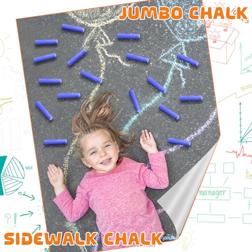 20 Pcs Sidewalk Chalks for Kids Non Toxic Jumbo Chalk for Party Gift Outdoor Art Classroom Play Painting (20 Count)