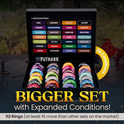 112 Vibrant DND Condition Markers (112 Count)