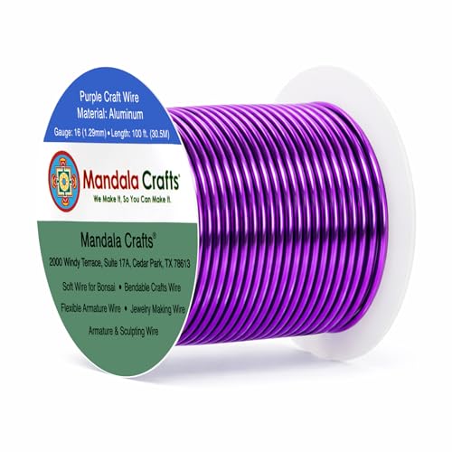 16 Gauge Purple Anodized Aluminum Craft Wire