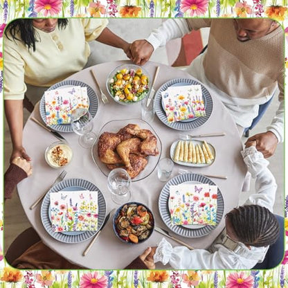100 Pieces Summer Flower Cocktail Napkins 2 (100 Count)