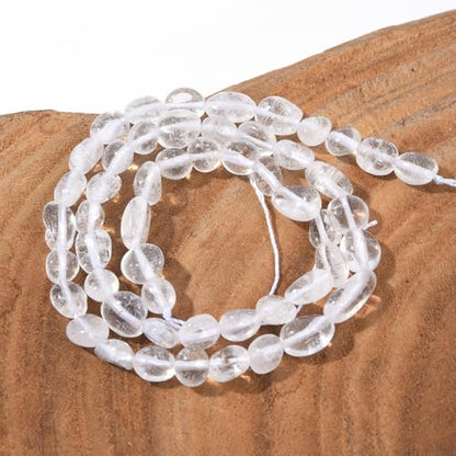 Clear Quartz Crystal Pebble Nugget Oval Free Tumbled Stone 6