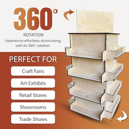 4 Sided Rotating Display Stand