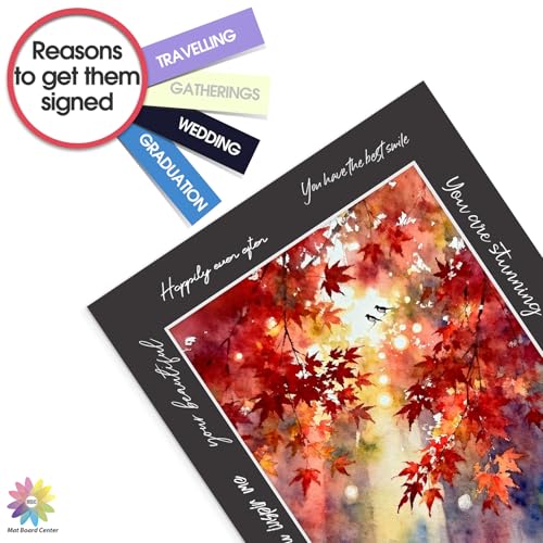 Mat Board Center 25 Pack 11x14 Picture Mat for 8.5x11 Photo Black