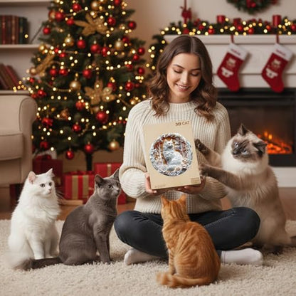 3D Cats Puzzles Adults Gifts Wooden (200 Count)