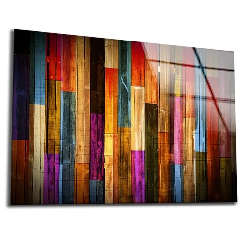 Painted Wood Glass Printing Wall Art