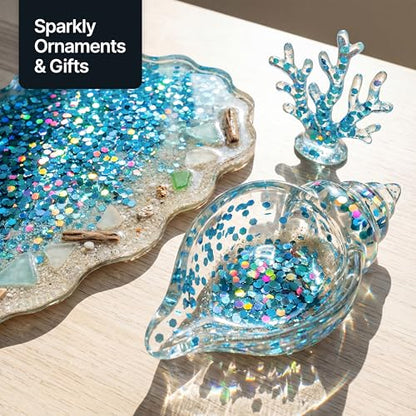 Craft Glitter Shaker Ocean Blue Holographic 110g Super Chunky (3.9 Ounce)