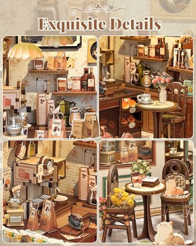 Book Nook Kit DIY Miniature House Coffee Shop Dollhouse Kit