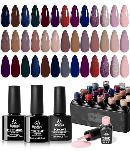 Beetles Gel Nail Polish Set Manhattan Collection 20 Colors Gel Polish