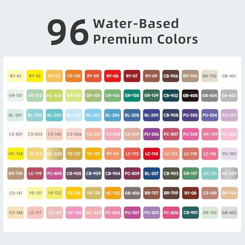 96 Color Acrylic Paint Markers Set (96 Count)