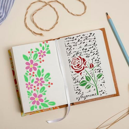 Stencils for Crafts Reusable Texture Stencils 8"x4" (18 Count)