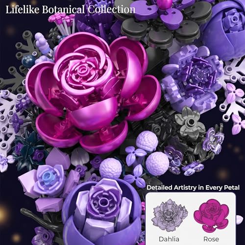Purple Moon Flower Building Set