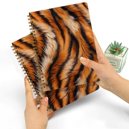 2 PCs Tiger Journaling Notebooks Tiger Print Spiral Notebook (2 Count)