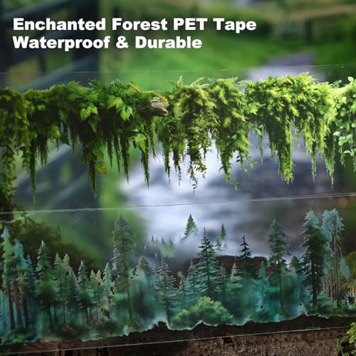 4 Rolls Forest Scenery PET Tape for Scrapbook Journaling (5 Count)