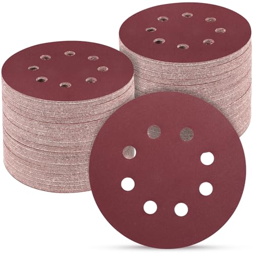 100PCS 5 Inch Sanding Discs 600 Grit Sandpaper for Orbital Sander (100 Count)