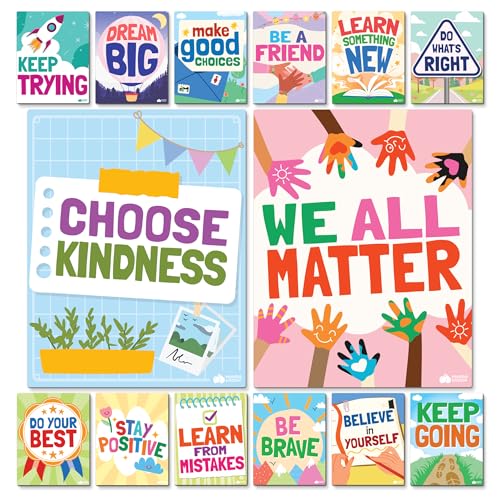 Motivational Posters for Classroom Decor (14 Count)