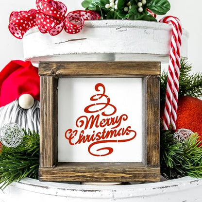 Christmas Stencils for Crafts Reusable 3" Christmas Stencil (56 Count)