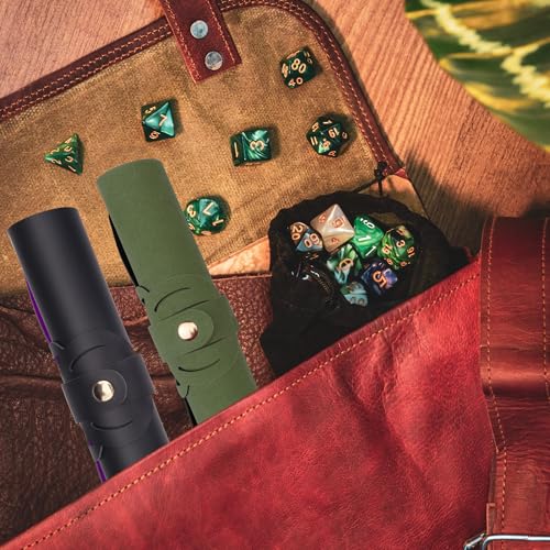2 Pieces Octopus Dice Rolling Tray PU Leather Dice Mat Folding Scroll (2 Count)