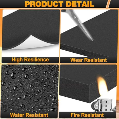 4 PCS Adhesive Foam Padding Sheets Closed Cell Self Adhesive Sticky Foam Pads