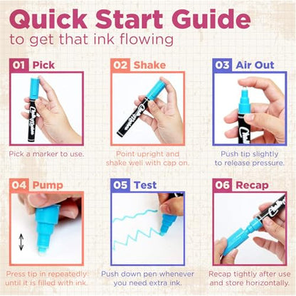Fine Tip Liquid Chalk Markers for Chalkboard (20 Count)