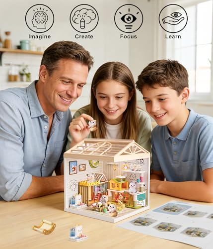 Cat Pet Life Shop DIY Miniature House Kit for Adults