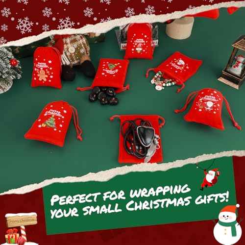 Small Christmas Gift Bags with Drawstring (6.7726 Ounce)