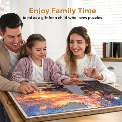 2 in 1 Rotating Tilting Puzzle Board with Drawers (1500 Count)