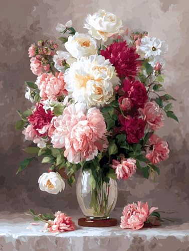 14 ct Counted Cross Stitch Kits for Adults Flowers Cross Stitch Patterns Stamped Printed Cross Stitch Kits