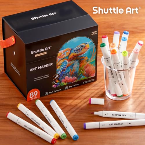 Brush Tip Alcohol Markers (88.99 Count)