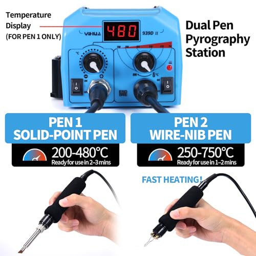939D II Pyrography Pen Wood Burning Kit Station 2