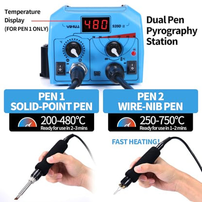 939D II Pyrography Pen Wood Burning Kit Station 2
