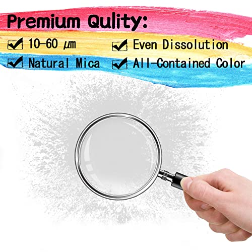 60g White+40g Black] 100g Mica Powder for Resin − Pigment Dye for Resin