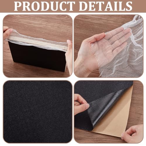 Book Binding Kits Include 20Pcs 6"x9" Chipboards Black 19.5"x58.3" Book Cloth 2 Bone Folder 1pc 78"x45" Cloth for DIY Bookbinding Crafts and Sewing Supplies (20 Count)