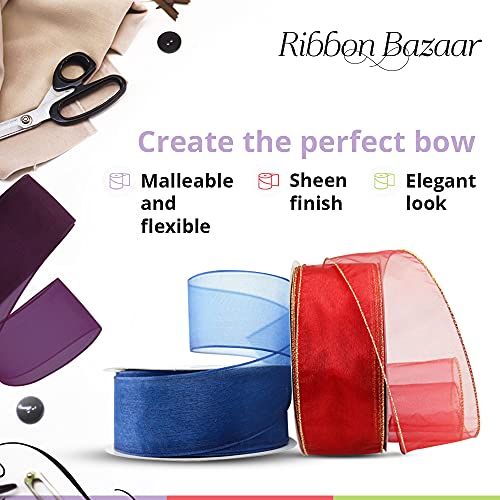 Sheer Organza Wired Ribbon (75 Foot)