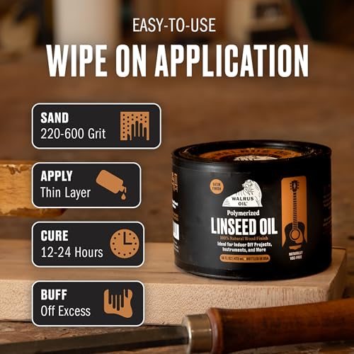 Polymerized Linseed Oil. 100% Natural (16 Fl Oz)