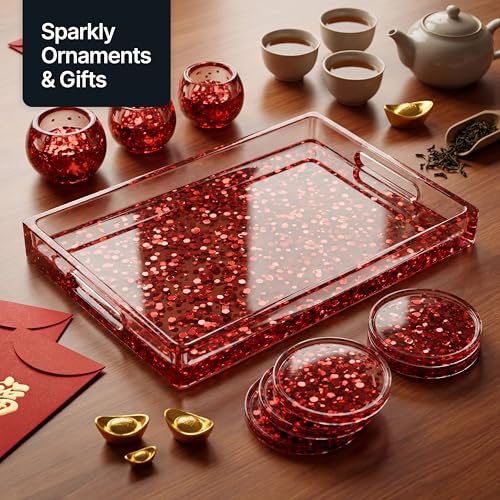 Craft Glitter Shaker Red 110g Super Chunky (3.9 Ounce)