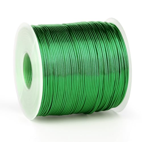 328FT 18 Gauge Bendable Green Aluminum Craft Wire for Jewelry Making Craft (328 Foot)